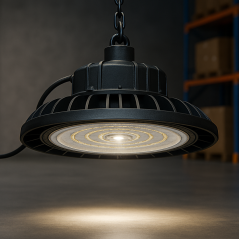 PROIETTORE faro Industriale LED UFO, Plafoniera a Sospensione Luce 6500K, Driver integrato Philips