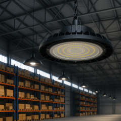 PROIETTORE faro Industriale LED UFO, Plafoniera a Sospensione Luce 6500K, Driver integrato Philips